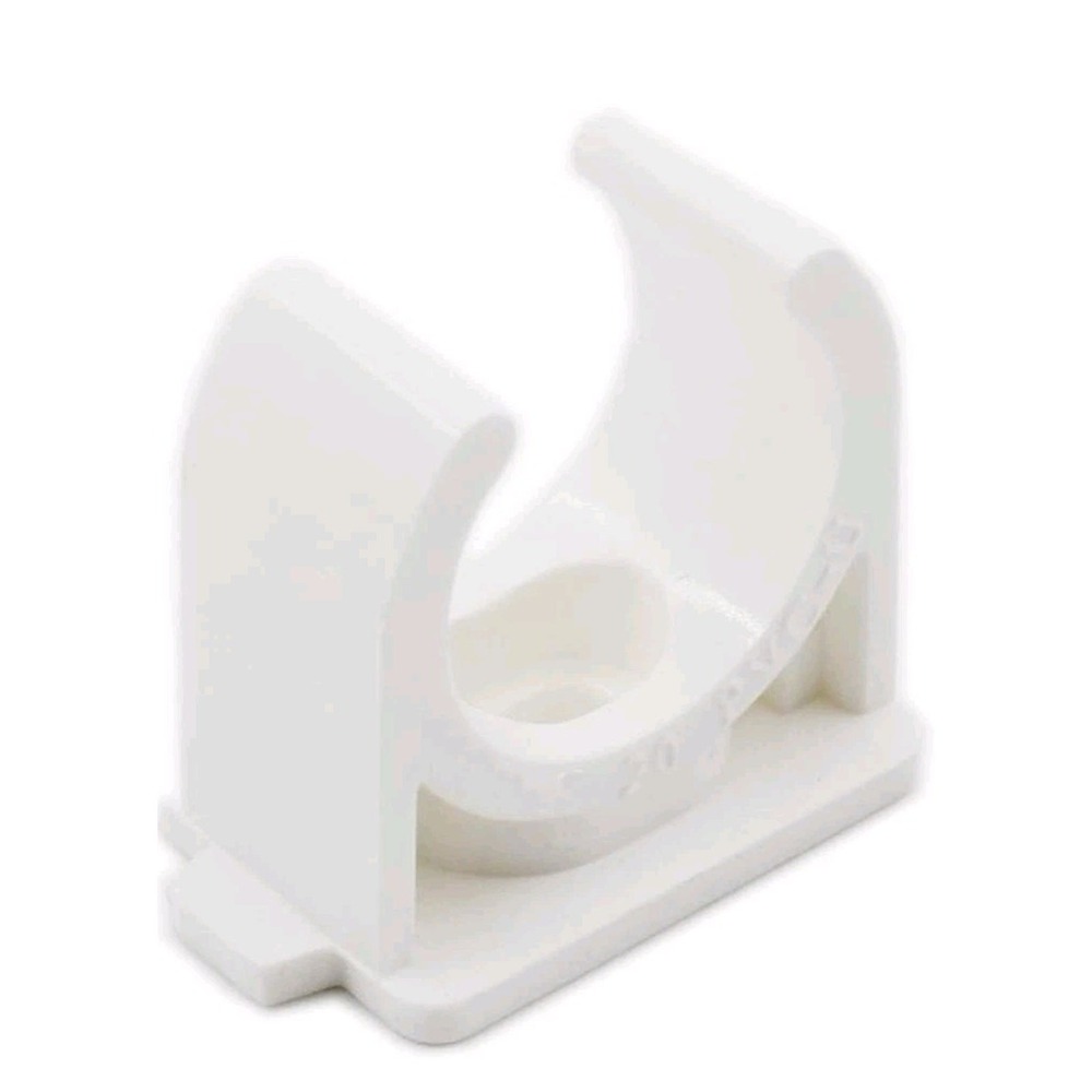 50 PCS PVC Pipe Fitting Clamps U-shaped Water Tube Holder 40mm 1.6 inch White